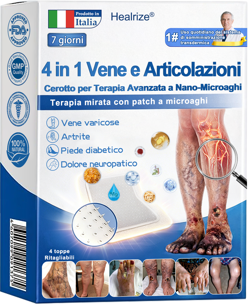 OFFERTA LIMITATA -80%｜𝐇𝐞𝐚𝐥𝐫𝐢𝐳𝐞® Cerotti Nano Microneedle 4-in-1 per Vene e Articolazioni 👍 Sollievo rapido, risultati duraturi