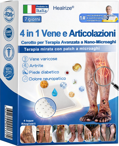 OFFERTA LIMITATA -80%｜𝐇𝐞𝐚𝐥𝐫𝐢𝐳𝐞® Cerotti Nano Microneedle 4-in-1 per Vene e Articolazioni 👍 Sollievo rapido, risultati duraturi