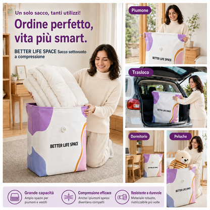 ULTIMO GIORNO! 🔥 SCONTO 70 🚀 SVOZK® Sacchetti sottovuoto 3D senza pompa 📦 L’organizer tutto-in-uno definitivo per vestiti, giocattoli, libri e peluche 🧸📚👕🧦