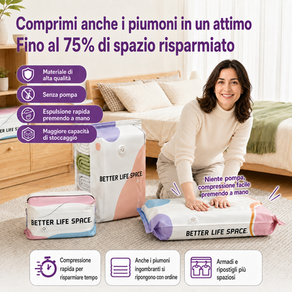 ULTIMO GIORNO! 🔥 SCONTO 70 🚀 SVOZK® Sacchetti sottovuoto 3D senza pompa 📦 L’organizer tutto-in-uno definitivo per vestiti, giocattoli, libri e peluche 🧸📚👕🧦
