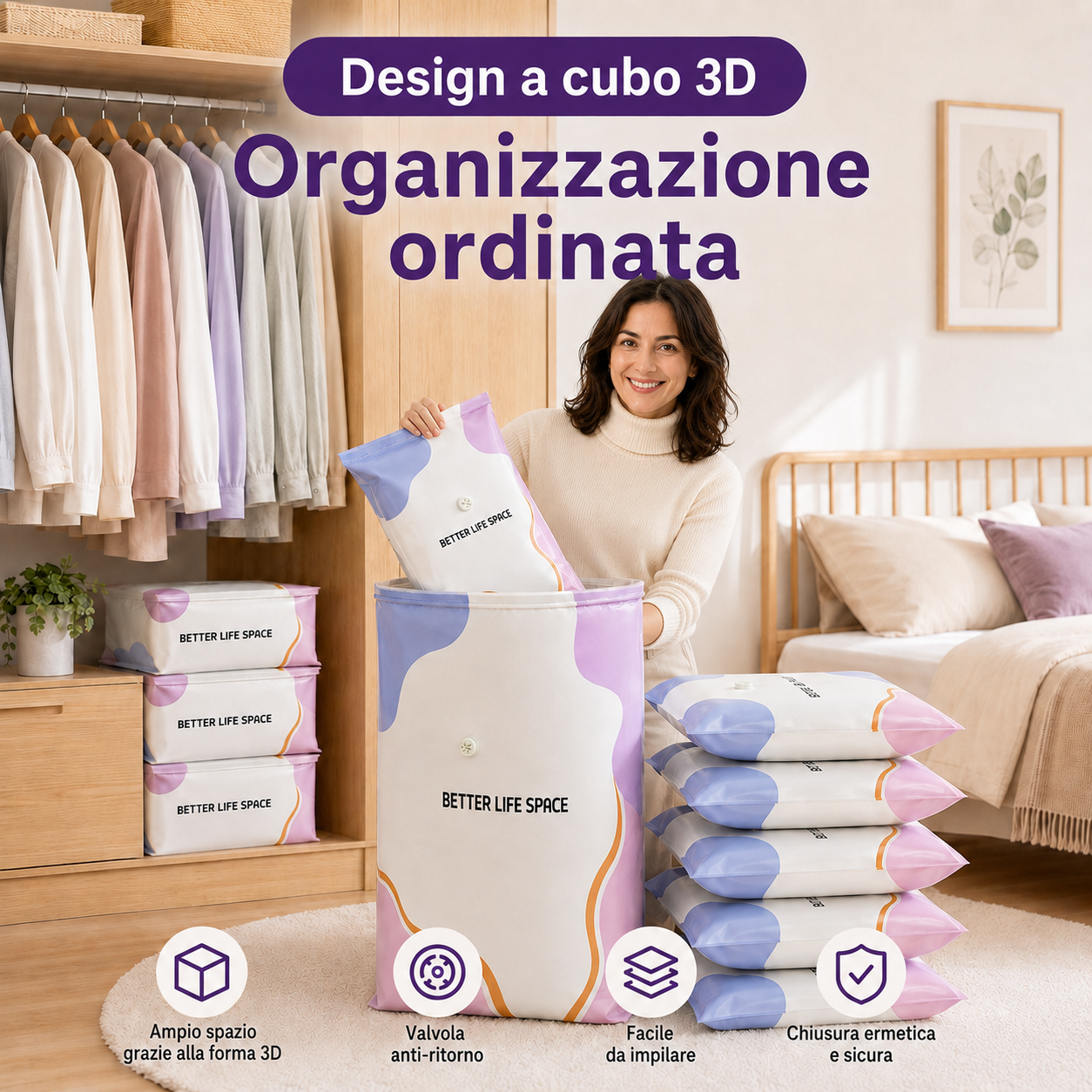 ULTIMO GIORNO! 🔥 SCONTO 70 🚀 SVOZK® Sacchetti sottovuoto 3D senza pompa 📦 L’organizer tutto-in-uno definitivo per vestiti, giocattoli, libri e peluche 🧸📚👕🧦