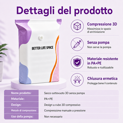 ULTIMO GIORNO! 🔥 SCONTO 70 🚀 SVOZK® Sacchetti sottovuoto 3D senza pompa 📦 L’organizer tutto-in-uno definitivo per vestiti, giocattoli, libri e peluche 🧸📚👕🧦