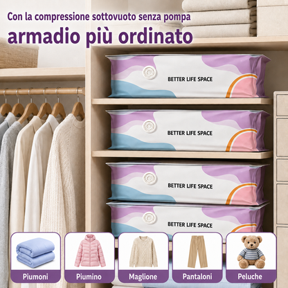 ULTIMO GIORNO! 🔥 SCONTO 70 🚀 SVOZK® Sacchetti sottovuoto 3D senza pompa 📦 L’organizer tutto-in-uno definitivo per vestiti, giocattoli, libri e peluche 🧸📚👕🧦
